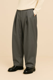 Guillermo | Pantalón de Pinzas Pierna Ancha Hombre Cintura Alta