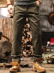Guillermo | Pantalones de Trabajo Hombre Sarga de Algodón Pierna Recta