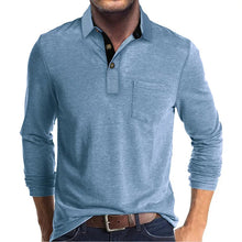 Guillermo | Polo de Manga Larga Hombre Cuello Solapa Bolsillo