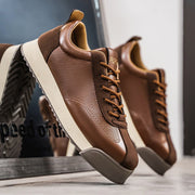 Guillermo | Sneakers Hombre de Cuero Casual Cordones Suela Plana
