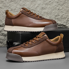 Guillermo | Sneakers Hombre de Cuero Casual Cordones Suela Plana