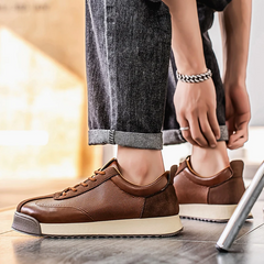 Guillermo | Sneakers Hombre de Cuero Casual Cordones Suela Plana