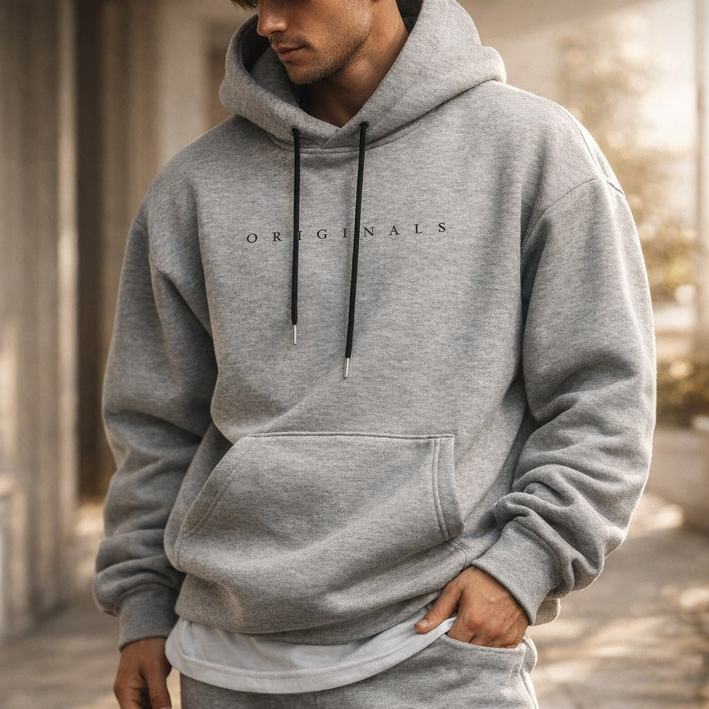 Guillermo | Sudadera Oversize con Capucha Hombre Bolsillo Canguro Oversize