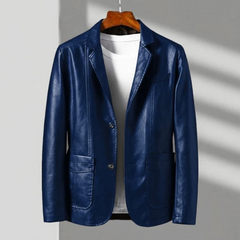 Héctor | Blazer de Polipiel Hombre Solapa Bolsillos Estructurado