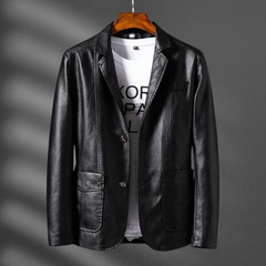 Héctor | Blazer de Polipiel Hombre Solapa Bolsillos Estructurado