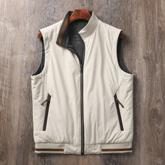 Héctor | Chaleco Acolchado Reversible Hombre Cuello Alto Cremallera