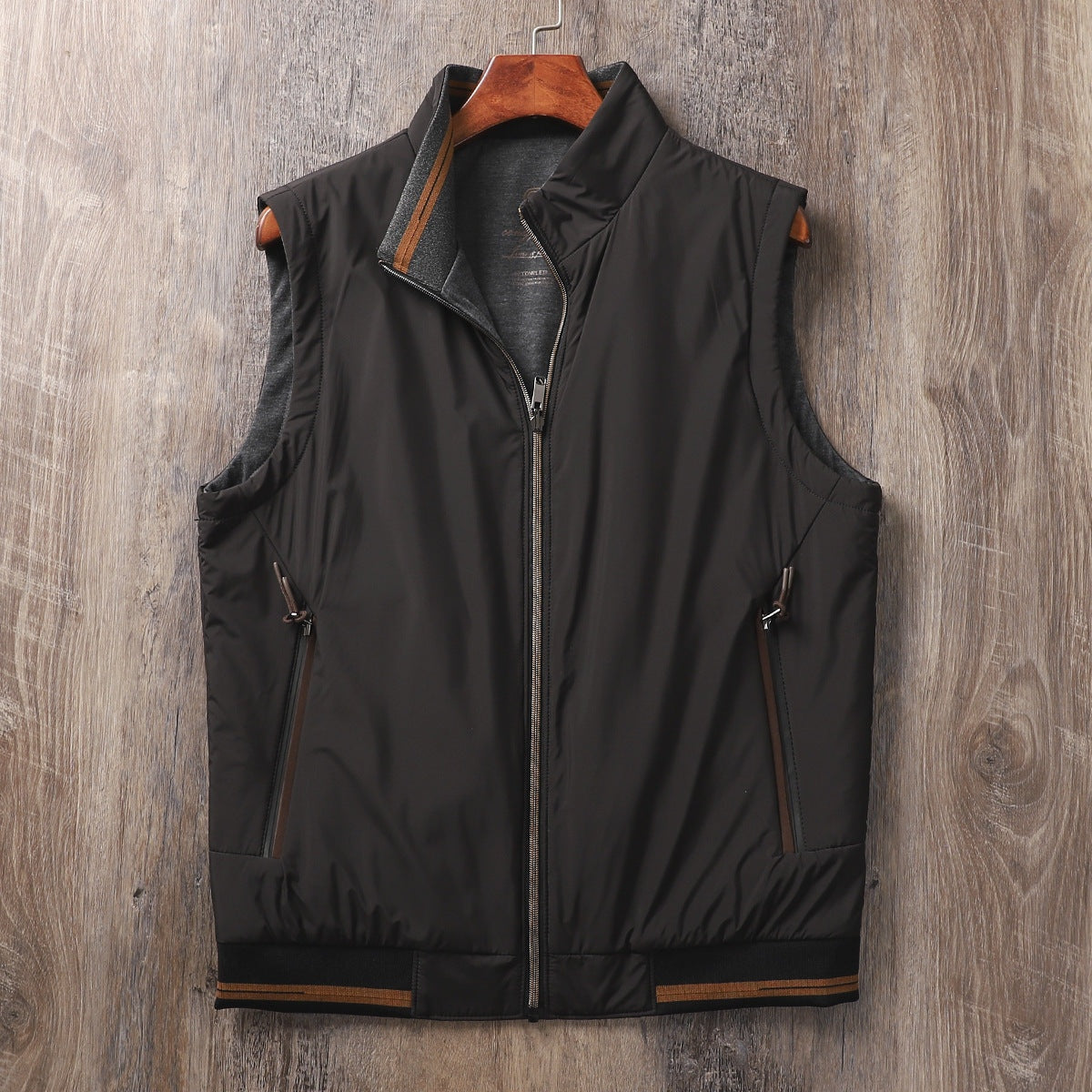 Héctor | Chaleco Acolchado Reversible Hombre Cuello Alto Cremallera