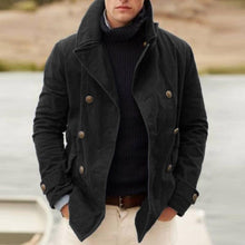Héctor | Peacoat de Algodón Doble Botonadura Hombre Cuello Alto
