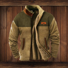 Hugo | Cazadora Hombre Invierno Polar Sherpa Estampado Étnico