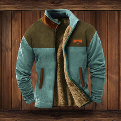 Hugo | Cazadora Hombre Invierno Polar Sherpa Estampado Étnico