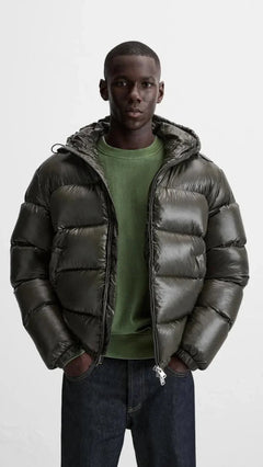 Hugo | Chaqueta de Plumas Hombre con Capucha Puffer