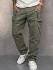 Iker | Pantalón Cargo de Algodón Hombre Bolsillos Cremallera
