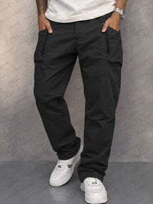 Iker | Pantalón Cargo de Algodón Hombre Bolsillos Cremallera