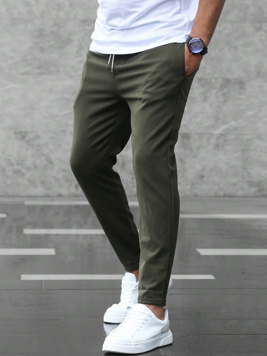 Iker | Pantalón Chándal de Algodón Hombre Corte Slim
