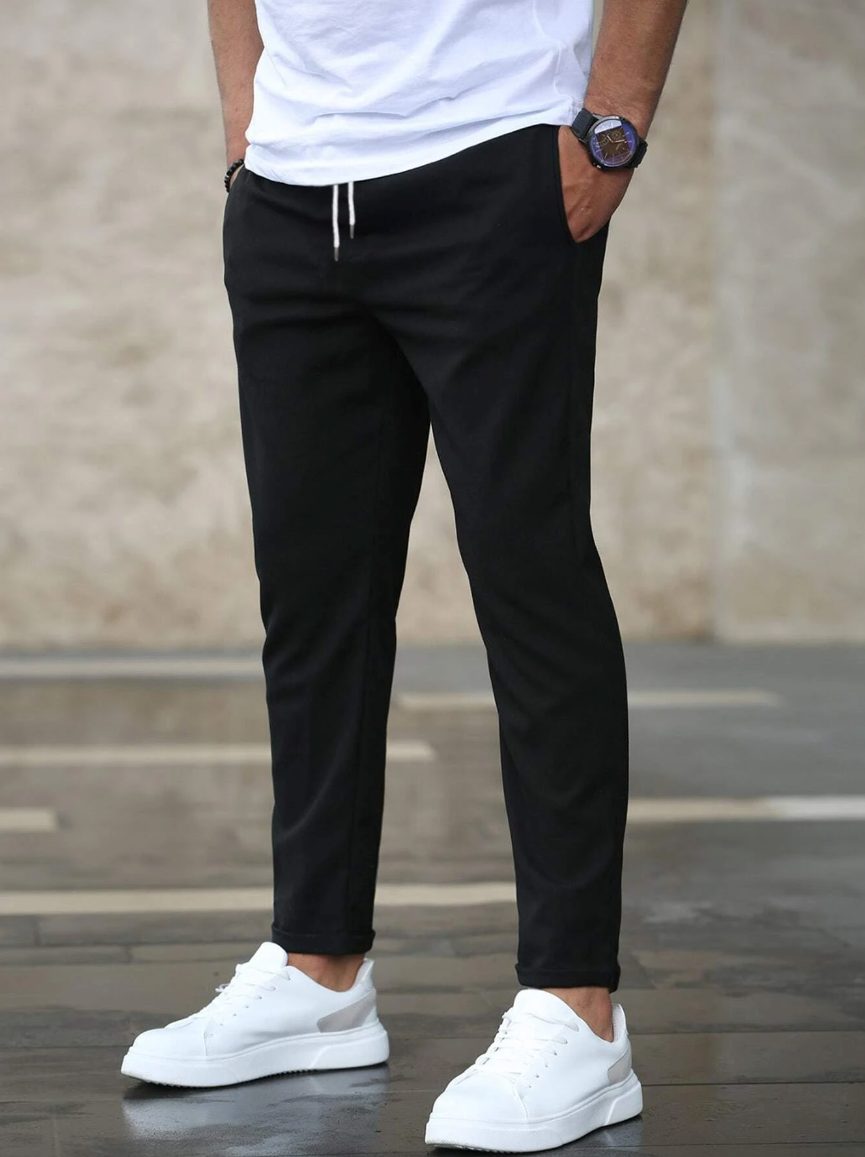 Iker | Pantalón Chándal de Algodón Hombre Corte Slim