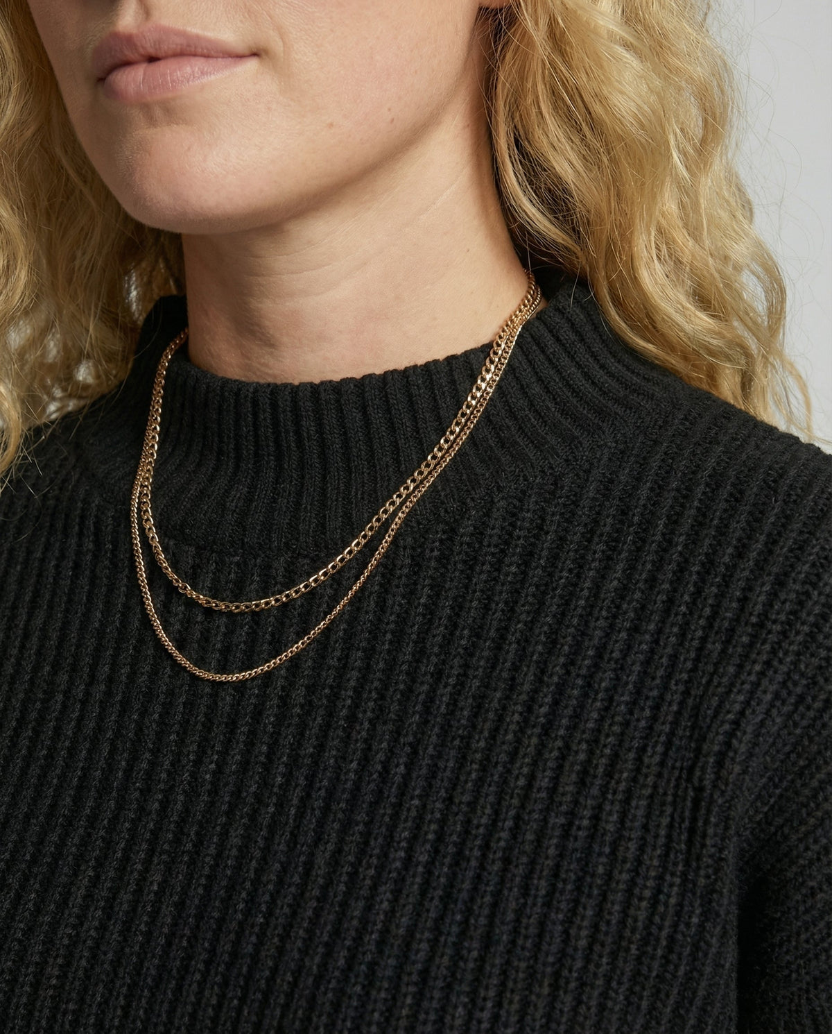 Inés | Conjunto de Punto de Jersey Mujer Falda Midi Cuello Alto