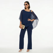 Inmaculada | Conjunto Elegante de Gasa Mujer Escote Asimétrico