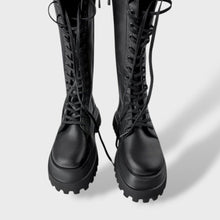 Irene | Botas Militares de Caña Alta Mujer Con Cordones Suela Track