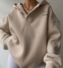 Irene | Sudadera Deportiva Oversize con Capucha Mujer Escote V