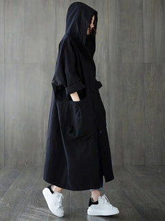 Irene | Trench Coat Largo con Capucha Mujer Oversize