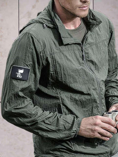 Iván | Anorak Hombre Cortavientos con Capucha Cremallera