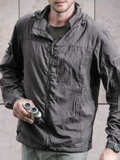Iván | Anorak Hombre Cortavientos con Capucha Cremallera
