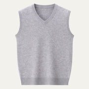 Iván | Chaleco de Punto Cuello en V Hombre Gilet Clásico