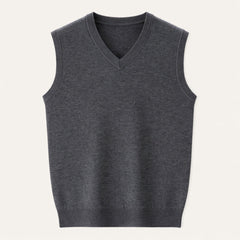 Iván | Chaleco de Punto Cuello en V Hombre Gilet Clásico