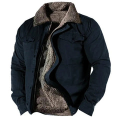 Iván | Chaqueta de Forro Polar con Sherpa Hombre Cuello Solapa Bolsillos