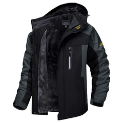 Iván | Chaqueta Softshell Impermeable Hombre con Forro Polar Capucha