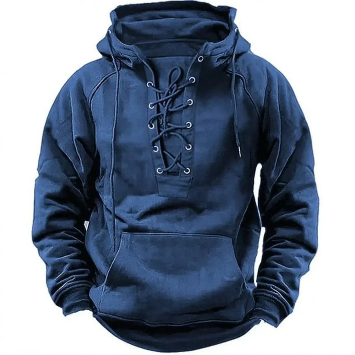 Iván | Sudadera Oversize con Capucha Hombre Cordones Bolsillo Canguro