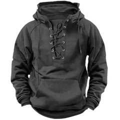 Iván | Sudadera Oversize con Capucha Hombre Cordones Bolsillo Canguro