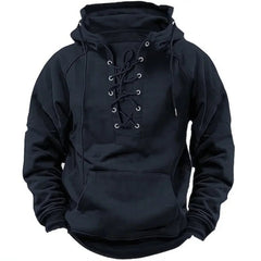 Iván | Sudadera Oversize con Capucha Hombre Cordones Bolsillo Canguro