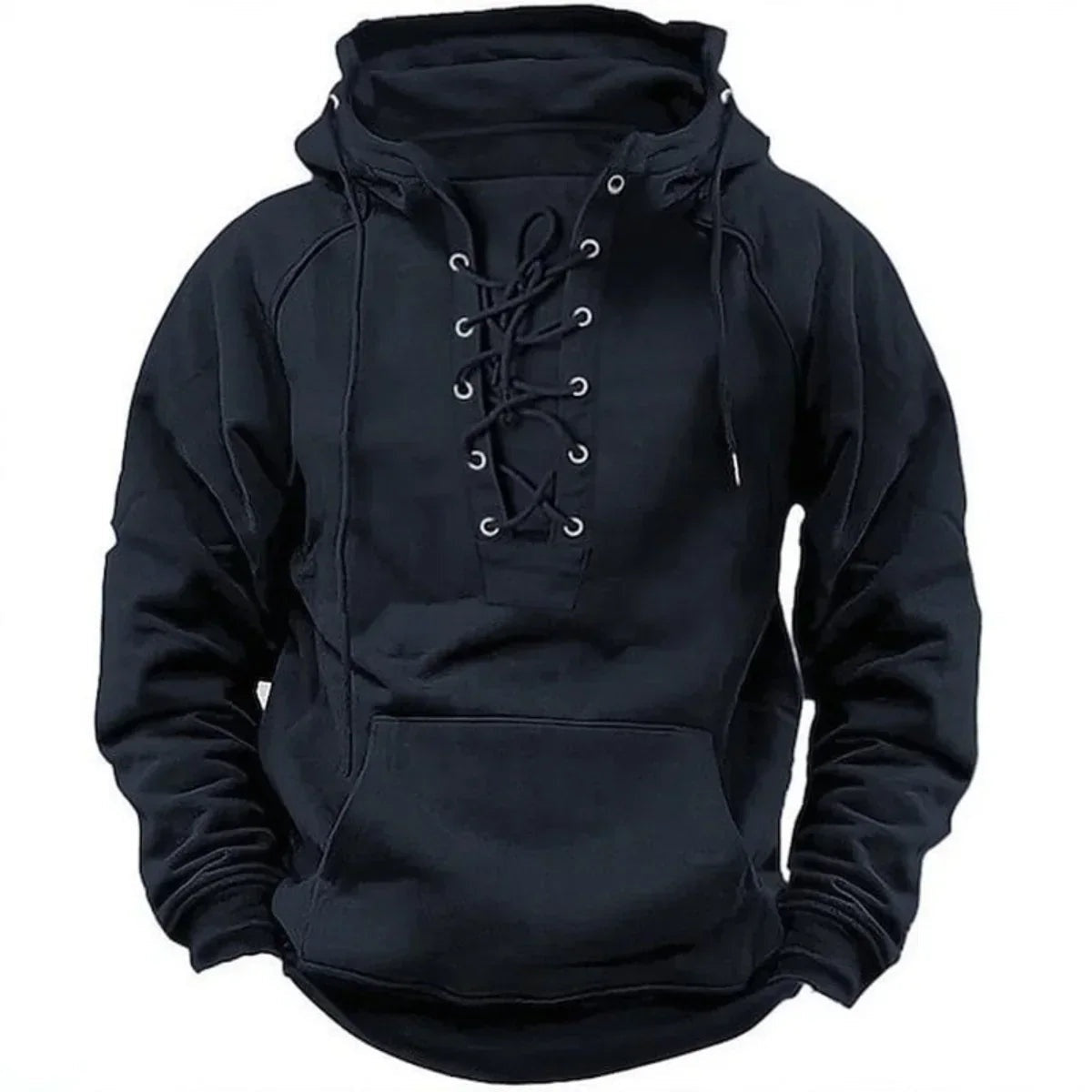 Iván | Sudadera Oversize con Capucha Hombre Cordones Bolsillo Canguro