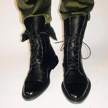 Jimena | Botas Planas de Piel con Cordones Mujer Caña Media