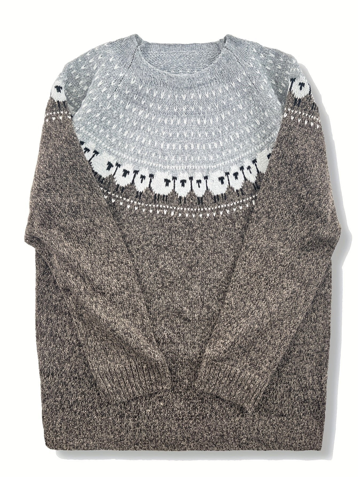 Jimena | Jersey de Punto Jacquard Mujer Oversize Canesú Nórdico