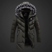 Koldo | Parka Larga Acolchada Hombre con Capucha Piel Sintética