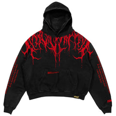 Koldo | Sudadera Oversize con Capucha Hombre Estampado Gótico