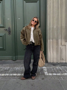 Laia | Chaqueta de Ante Mujer Oversize Cremallera