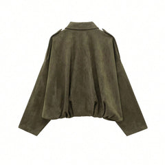 Laia | Chaqueta de Ante Mujer Oversize Cremallera