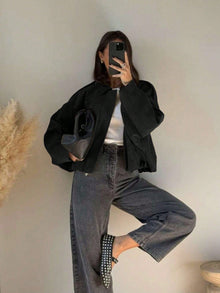 Laia | Chaqueta de Ante Mujer Oversize Cremallera