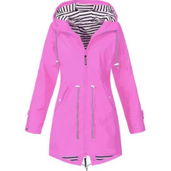 Laia | Chubasquero Impermeable Mujer con Capucha Cintura Ajustable
