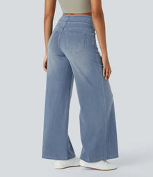 Laia | Jeans Wide Leg de Cintura Alta Mujer Pierna Ancha