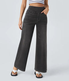 Laia | Jeans Wide Leg de Cintura Alta Mujer Pierna Ancha