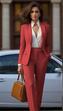 Laia | Traje de Chaqueta Elegante Mujer Pantalón Recto Entallado