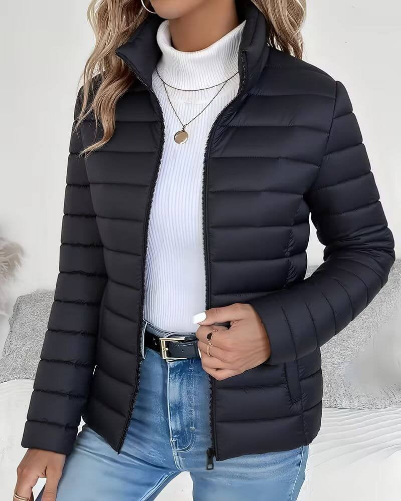 Leire | Chaqueta Acolchada Puffer Jacket Mujer Cuello Alto Cremallera