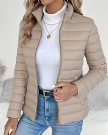 Leire | Chaqueta Acolchada Puffer Jacket Mujer Cuello Alto Cremallera