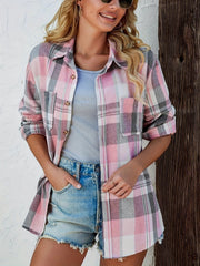 Lidia | Sobrecamisa Mujer de Cuadros de Algodón Manga Larga Oversize