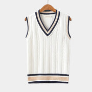 Hugo | Gilet Chaleco de Punto Hombre Cuello V Cable Knit