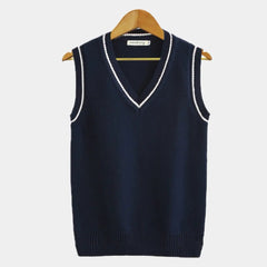 Hugo | Gilet Chaleco de Punto Hombre Cuello V Cable Knit